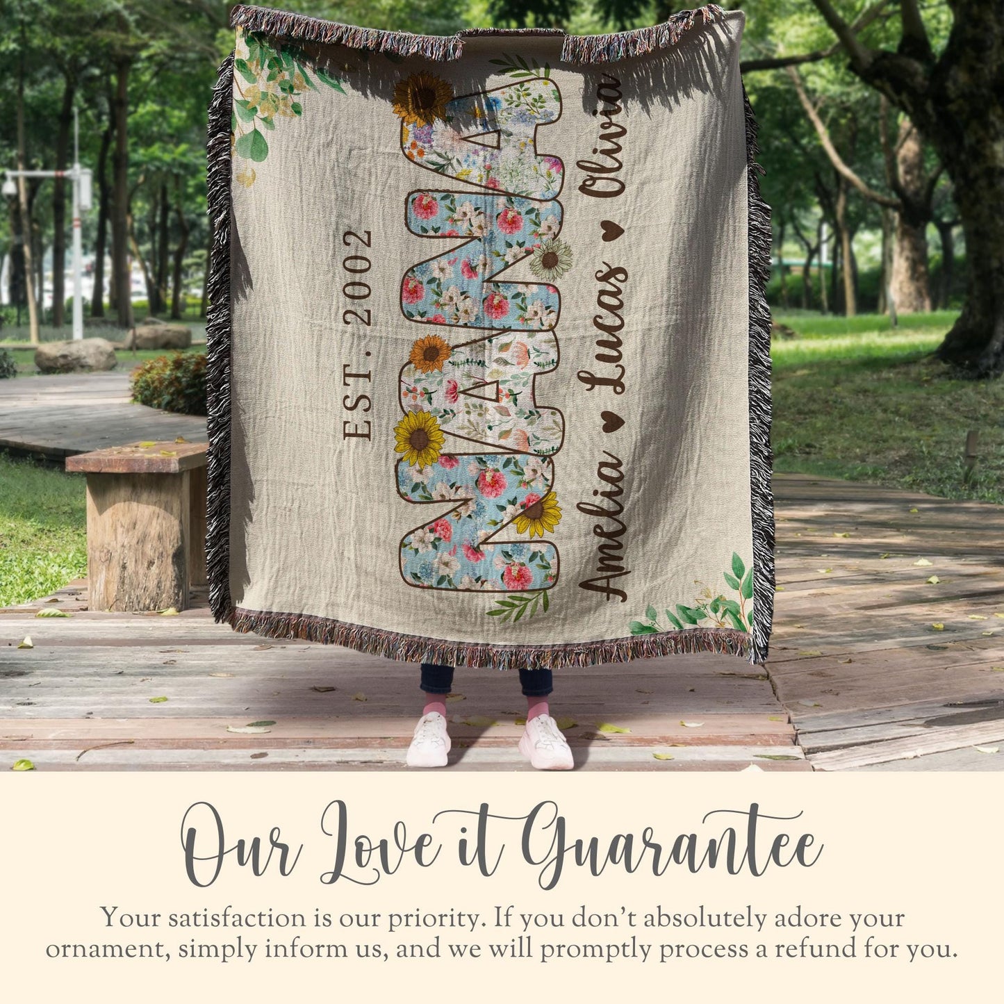 Personalized Nana Woven Blanket Gift For Nana Tapestry Nana Mothers Day Gift Nana Keepsake Blanket Grandma Woven Throw Nana Christmas Gift