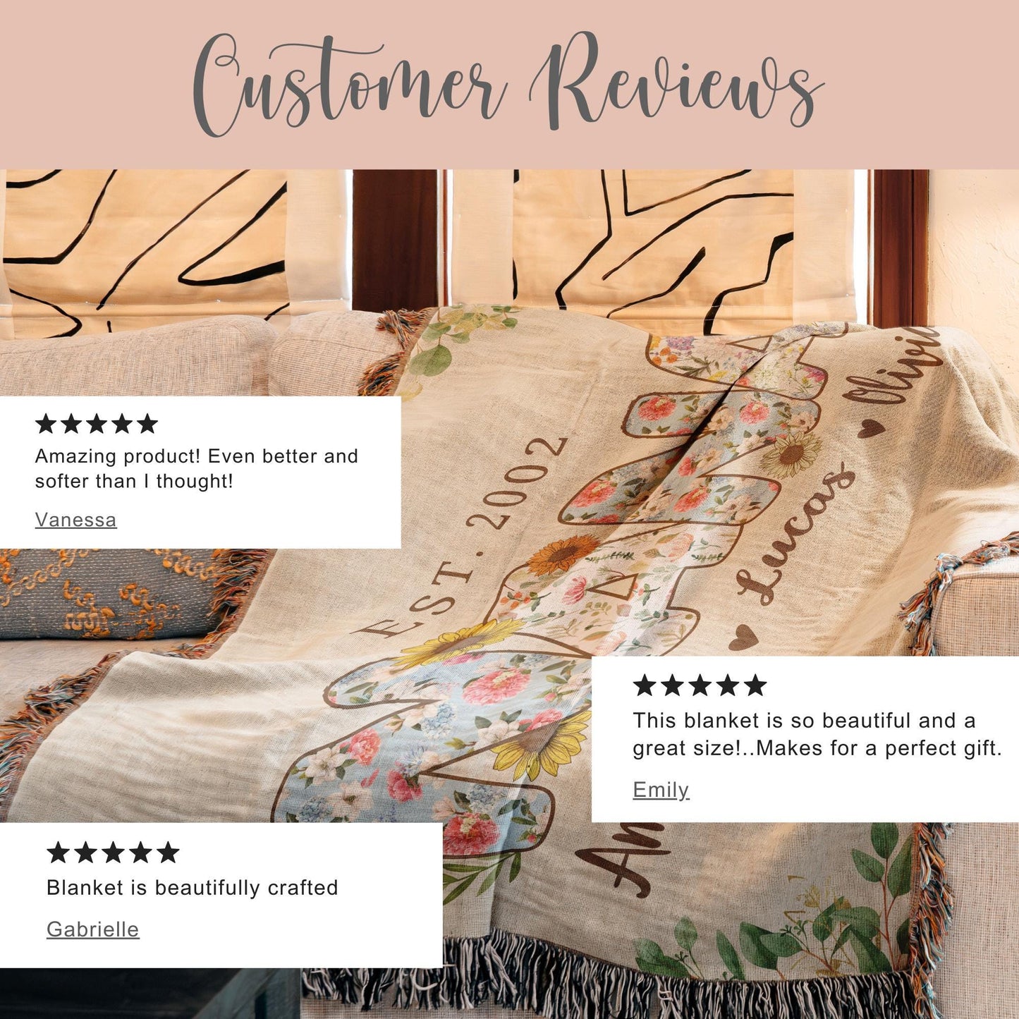Personalized Nana Woven Blanket Gift For Nana Tapestry Nana Mothers Day Gift Nana Keepsake Blanket Grandma Woven Throw Nana Christmas Gift