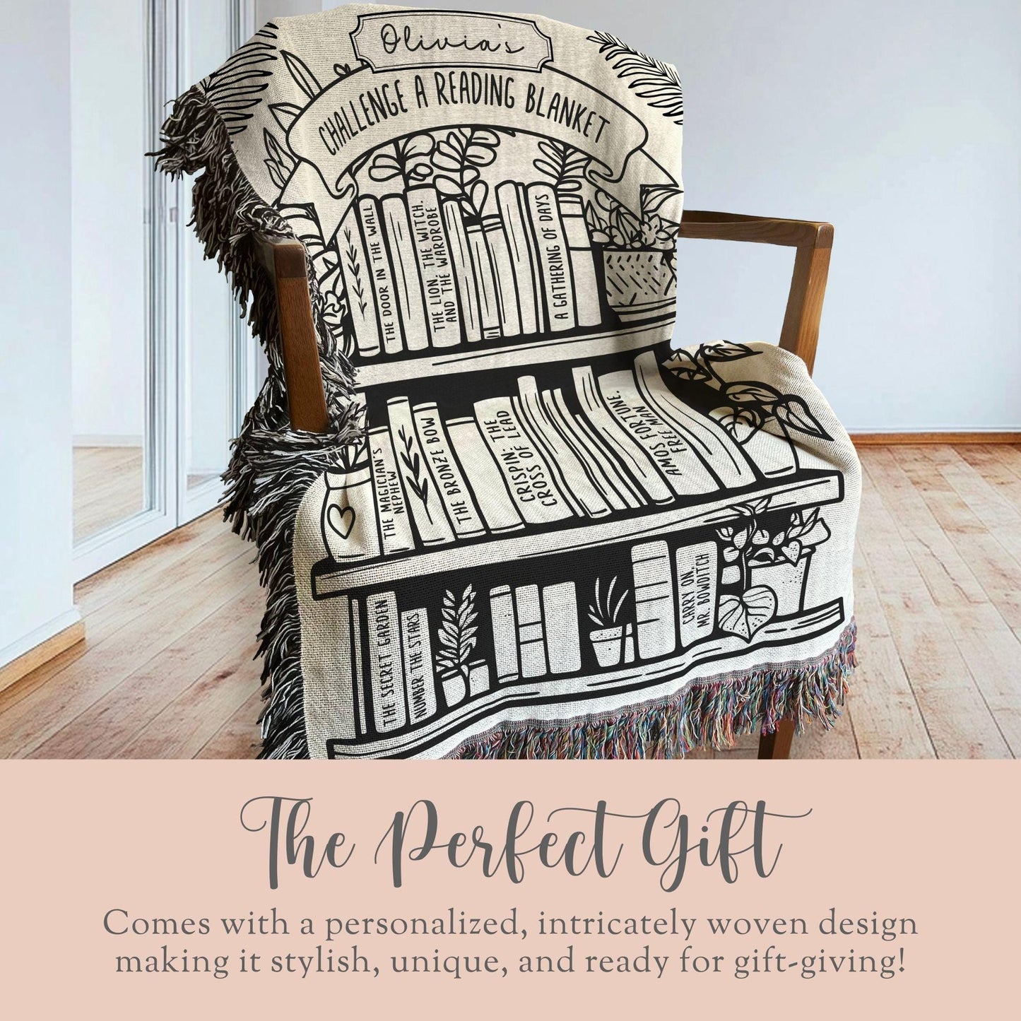 Personalized CC Challenge A Woven Blanket Gift For Challenge Student Year End Gift Challenge A Reading Blanket Challenge A Director Tapestry