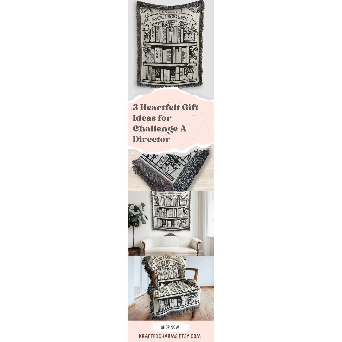 Personalized CC Challenge A Woven Blanket Gift For Challenge Student Year End Gift Challenge A Reading Blanket Challenge A Director Tapestry