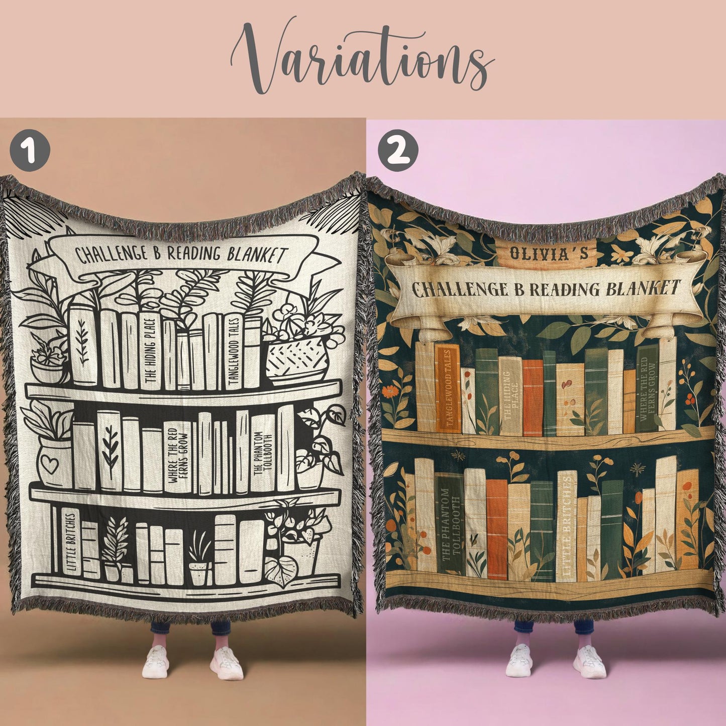 Personalized Challenge B Reading Woven Blanket Gift For CC Challenge B Director Keepsake Blanket CC Tutor Woven Throw Homeschool Blanket
