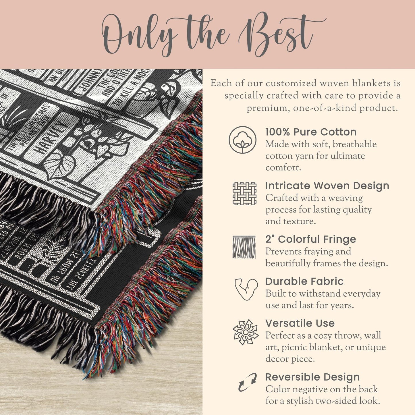 Personalized CC Challenge I Woven Blanket For Challenge I Director Throw Gift Challenge 1 Director Blanket CC Challenge I Reading Blanket