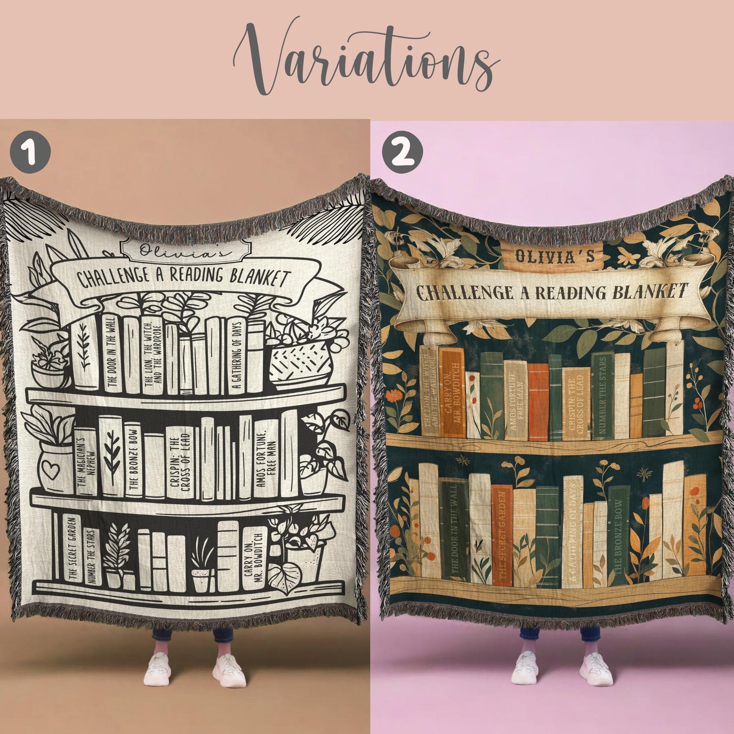 Personalized CC Challenge A Woven Blanket Gift For Challenge Student Year End Gift Challenge A Reading Blanket Challenge A Director Tapestry
