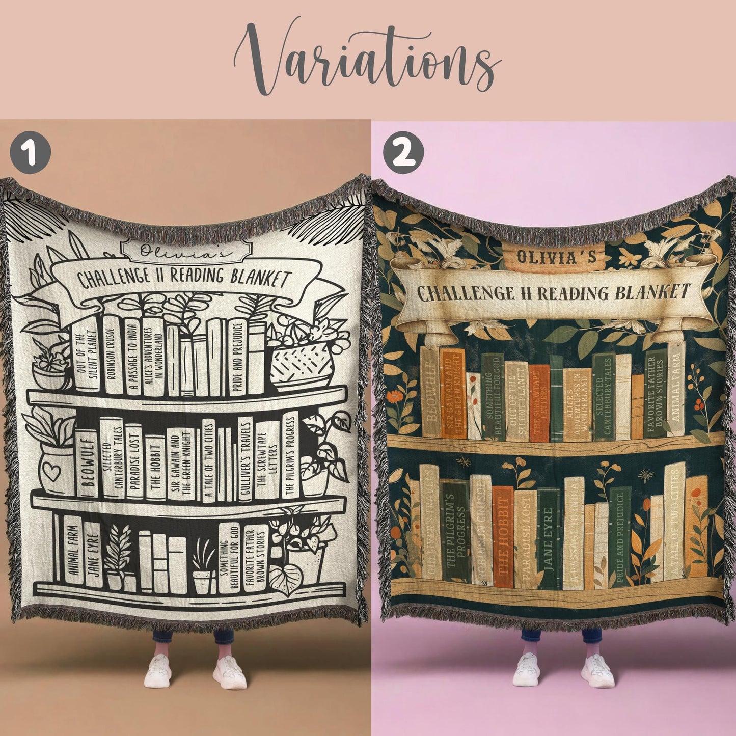 Personalized CC Challenge II Reading Woven Blanket Gift For CC Director Challenge 2 Student Year End Gift Challenge 2 Director Throw Gift