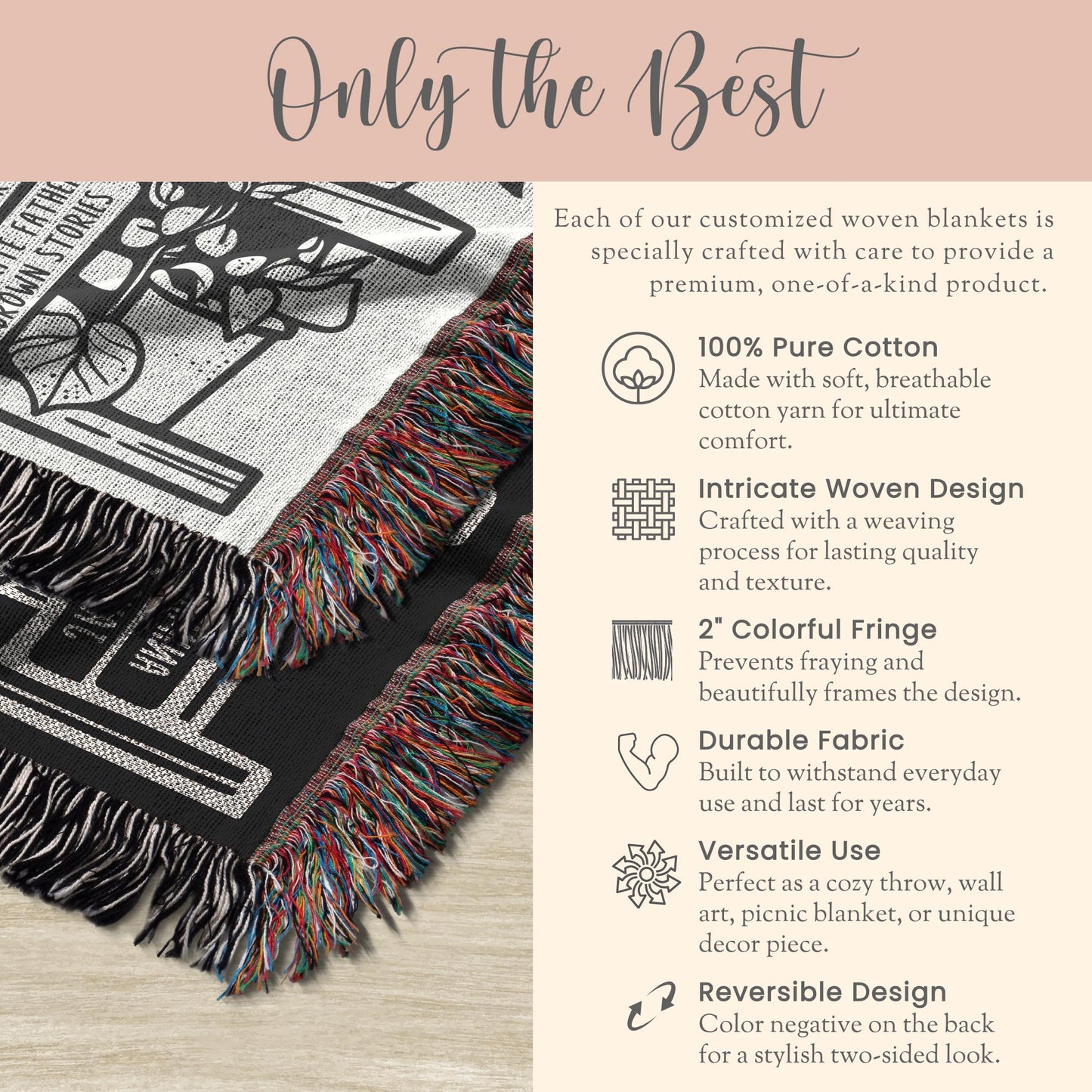 Personalized CC Challenge II Reading Woven Blanket Gift For CC Director Challenge 2 Student Year End Gift Challenge 2 Director Throw Gift