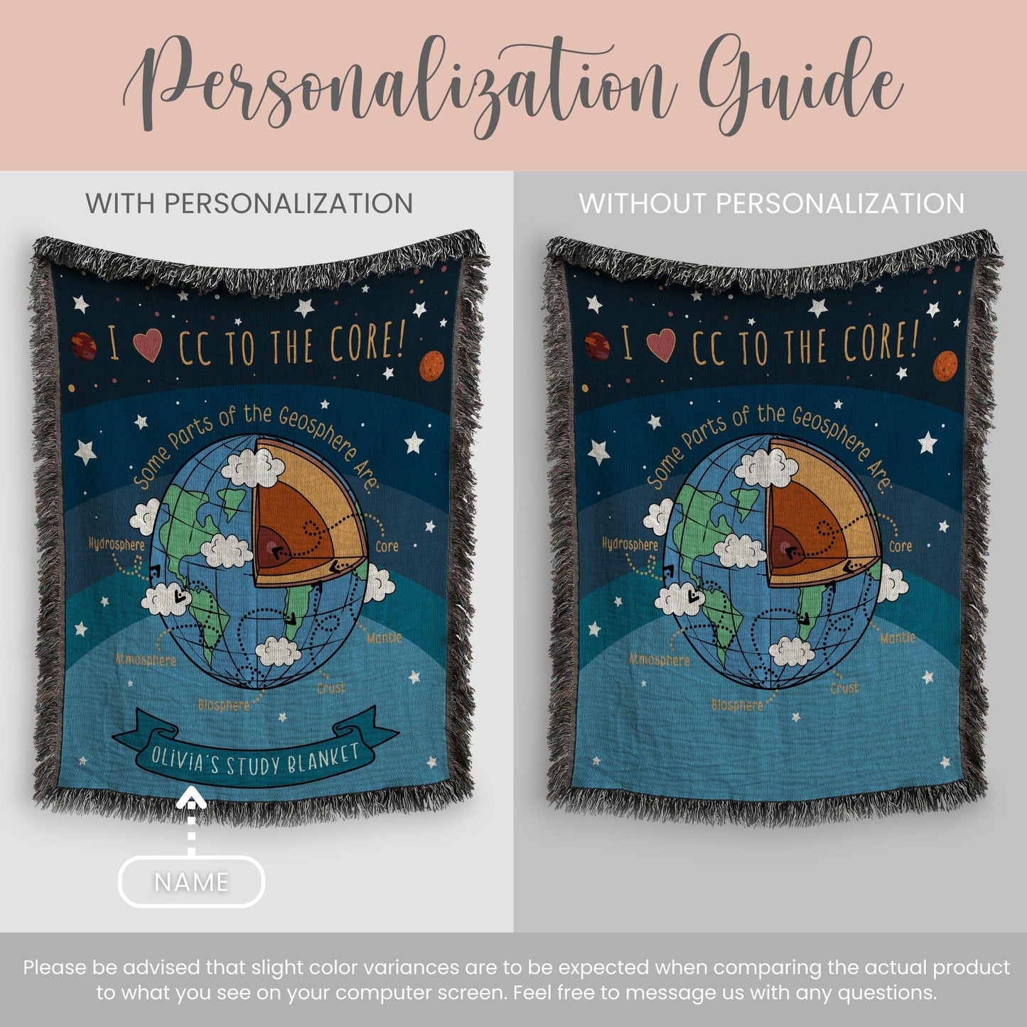 Personalized Cycle 1 Geosphere Woven Blanket Gift For Classical Conversations Director Tapestry CC Tutor Woven Throw CC Homeschool Blanket