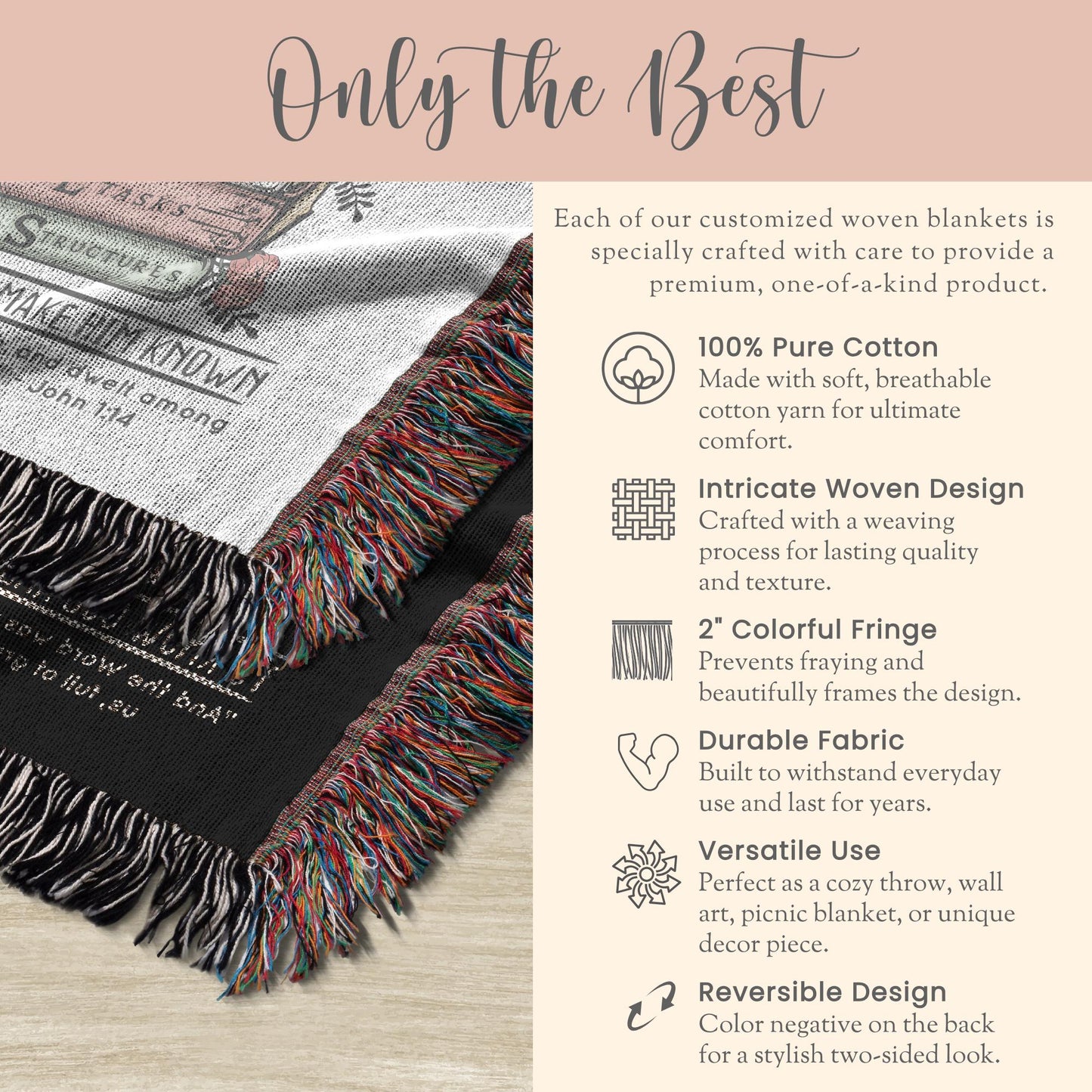 CC Essentials Woven Blanket Gift For CC Essentials Tutor Tapestry Classical Conversations Grammar Woven Throw Homeschool Gift To Know God