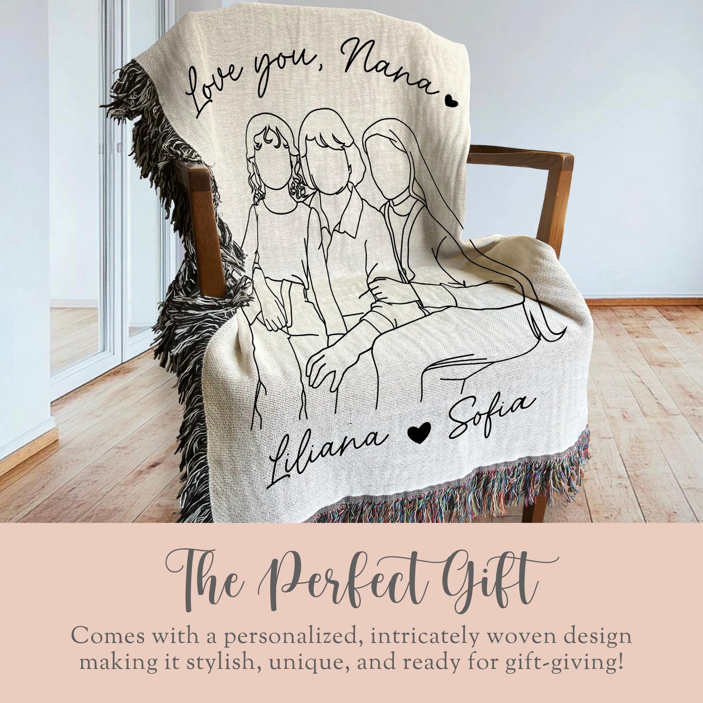 Mothers Day Gift
Nana Faceless Woven Throw