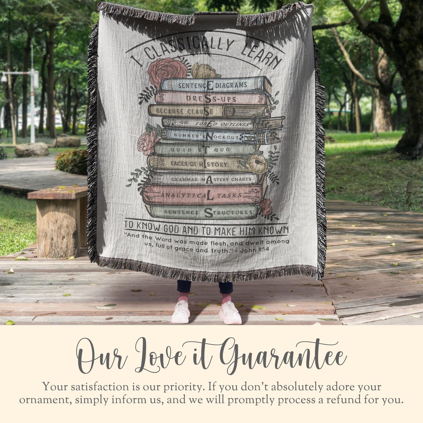 CC Essentials Woven Blanket Gift For CC Essentials Tutor Tapestry Classical Conversations Grammar Woven Throw Homeschool Gift To Know God