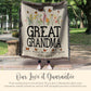 Personalized Great Grandma Woven Blanket Gift For Great Grandma Tapestry Mothers Day Gift Grandmother Throw Christmas Gift Grandkid Name