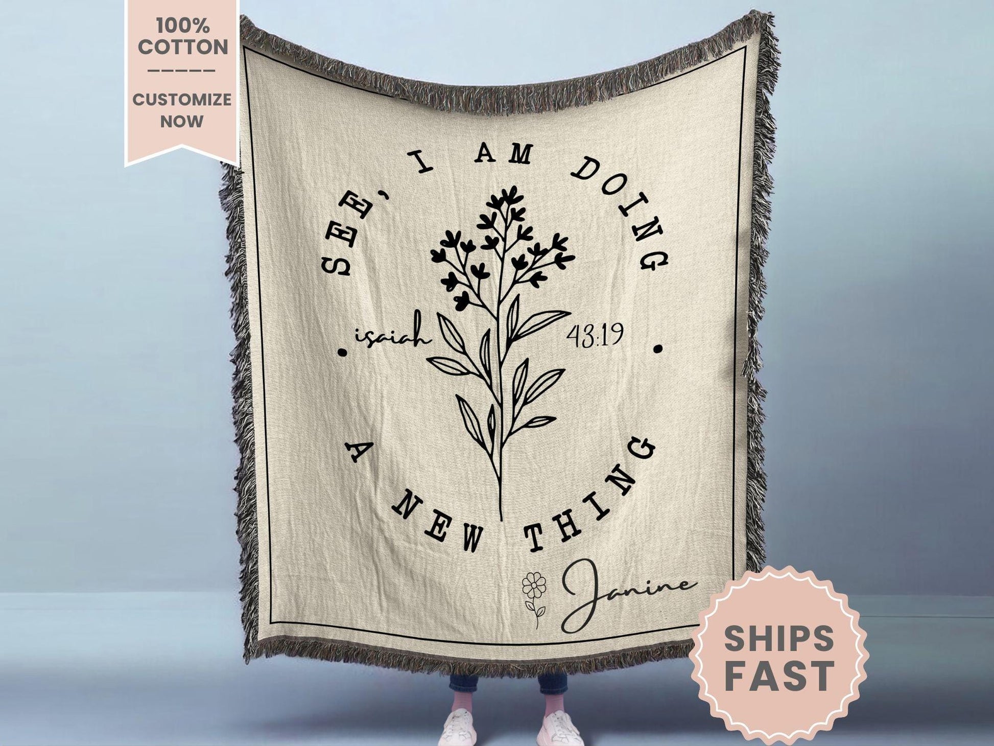 Gift For Christian Tapestry Baptism Gift Scripture Throw Blanket For Christian Prayer Blanket Gift