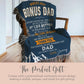 Personalized Bonus Dad Woven Blanket Gift For Bonus Dad Tapestry Fathers Day Gift Stepdad Throw Blanket Christmas Gift From Bonus Daughter