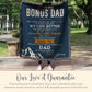 Personalized Bonus Dad Woven Blanket Gift For Bonus Dad Tapestry Fathers Day Gift Stepdad Throw Blanket Christmas Gift From Bonus Daughter