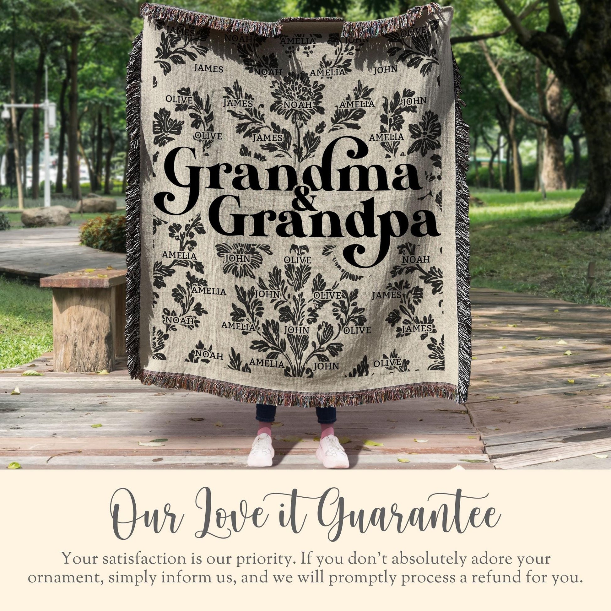 Grandparents Day Gift Grandparents Throw Gift From Grandkids