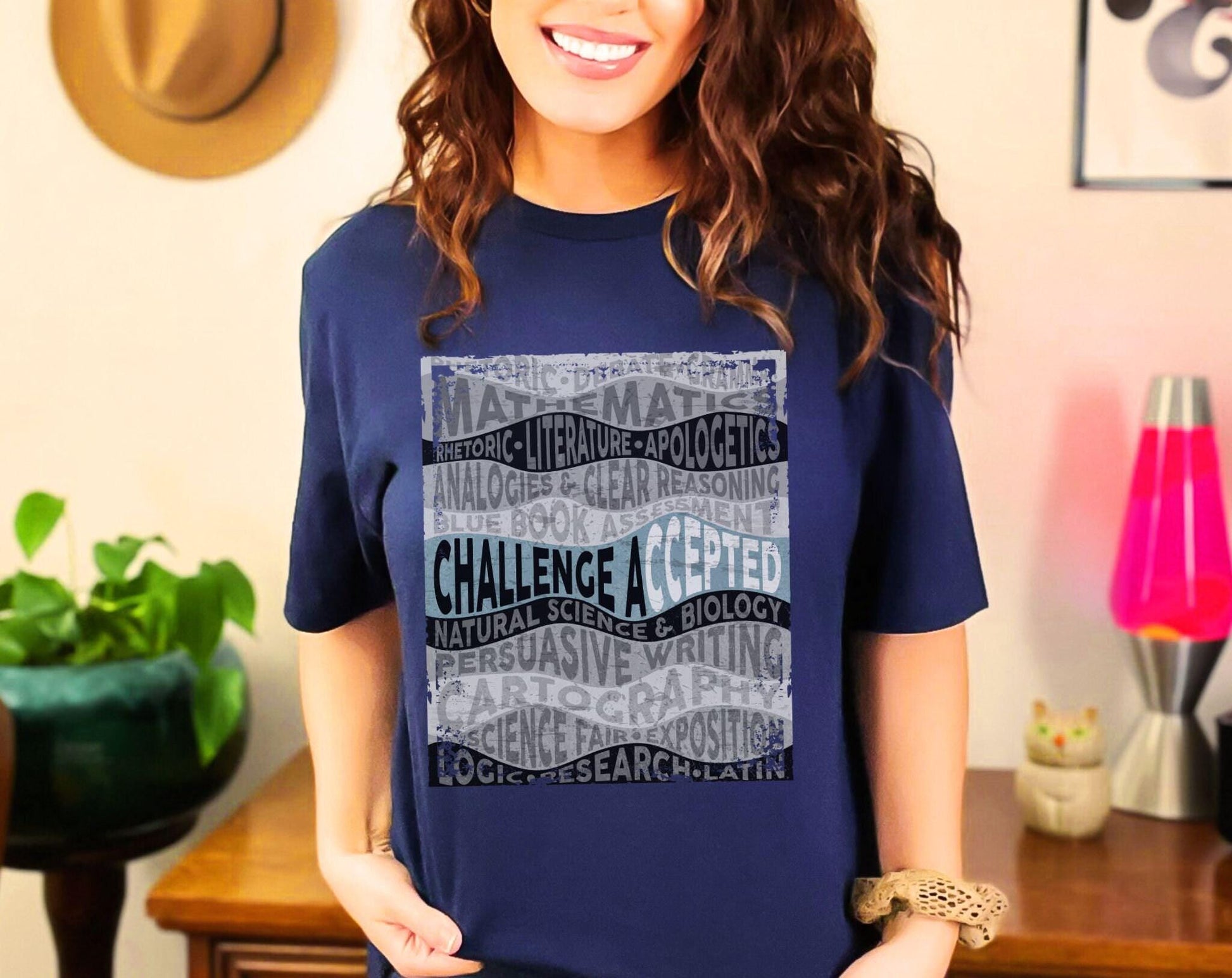 CC Challenge A Homeschool Shirt CC Challenge Accepted Waves Homeschool Mom Shirt Home-Schooling Tshirt CC Home Schooling Tee Tutor Gift