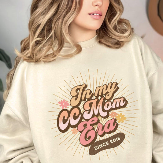Personalized In My CC Mom Era Retro Mama Sweater