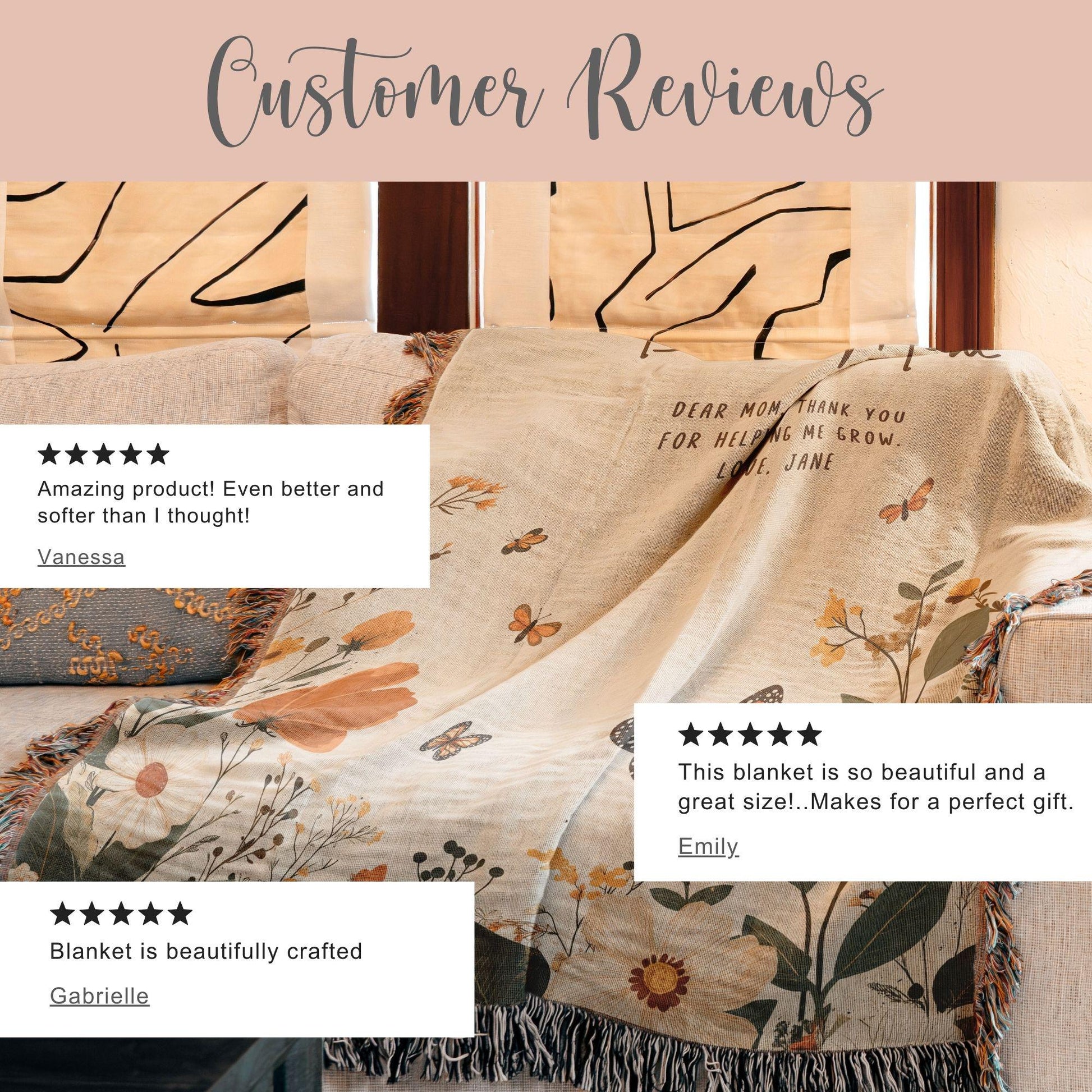 Personalized Bonus Mom Woven Blanket Gift For Bonus Mom Tapestry Mothers Day Gift Stepmom Woven Throw Christmas Gift From Bonus Daughter