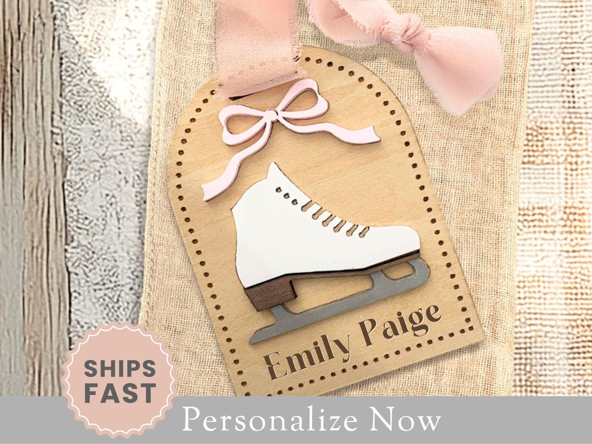 Personalized Ice Skate Gift Tags Gifts for Competitive Figure Skaters Skating Ornaments Skating Bag Tags Christmas Gifts for Skaters Valentines Day Gifts for Skaters
