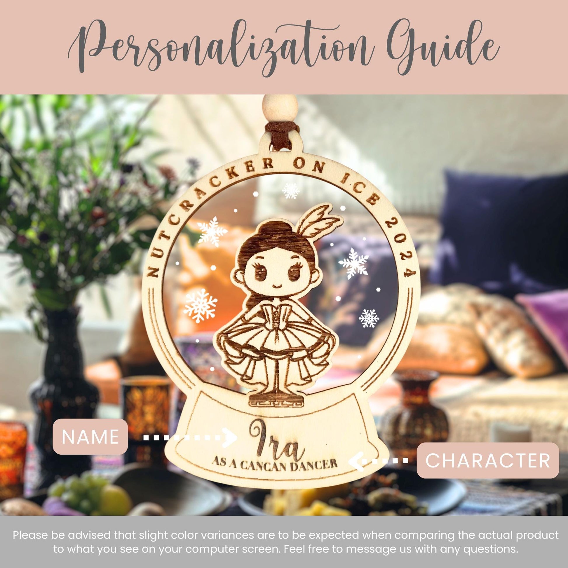 Personalized Nutcracker Character Keepsake Ornament Gift For Figure Skater Nutcracker On Ice Skater Souvenir Custom Nutcracker Role Decor