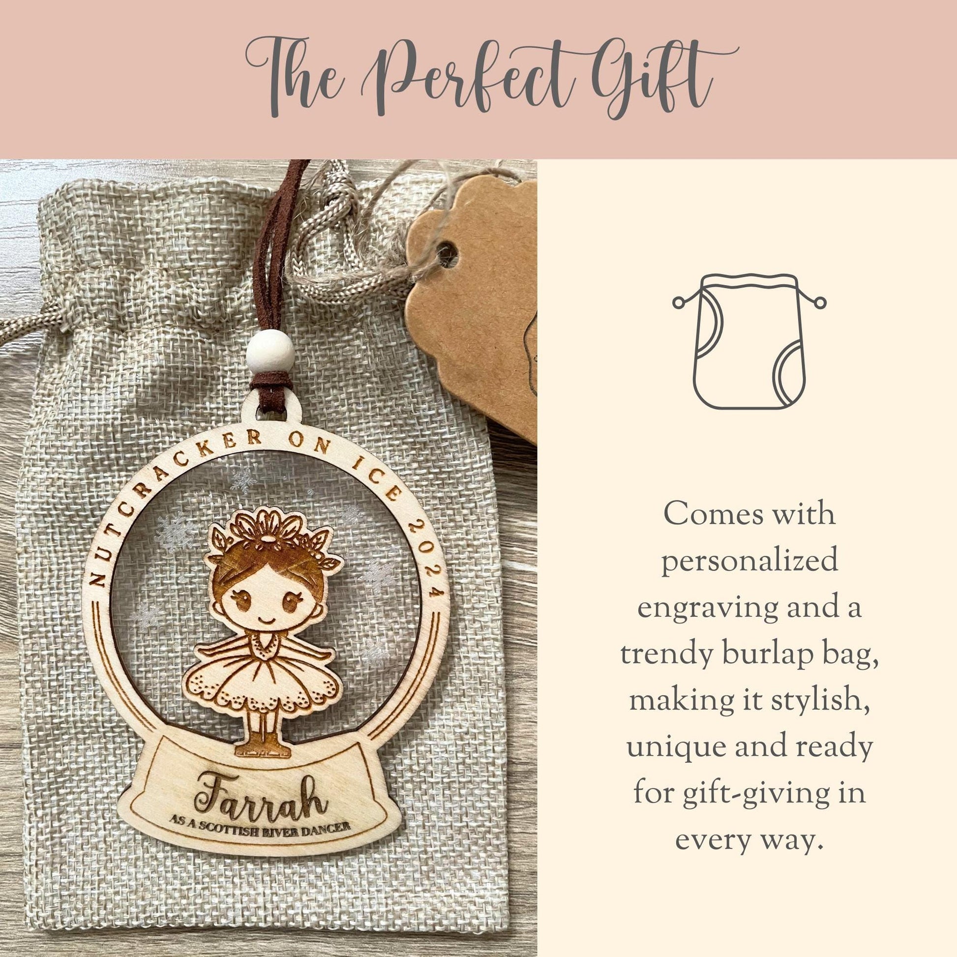 Personalized Nutcracker Character Keepsake Ornament Gift For Figure Skater Nutcracker On Ice Skater Souvenir Custom Nutcracker Role Decor