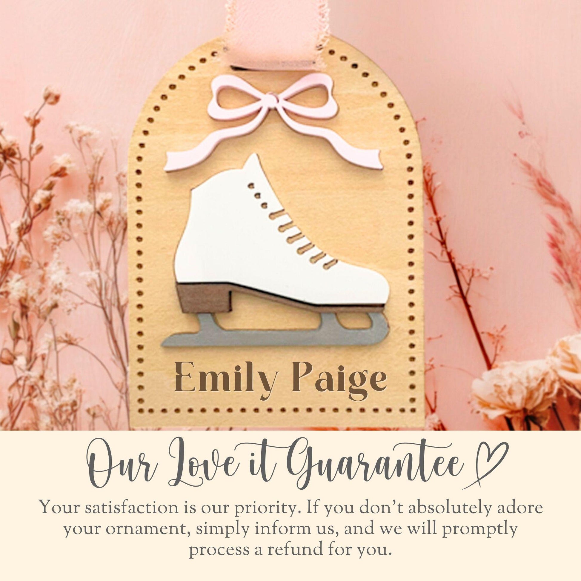 Wooden Gift Tags Ice Skate Design Personalized Skating Gifts Gifts for Skating Coaches Gifts for Skating Moms Gifts for Skating Daughters Gifts for Skating Spouses