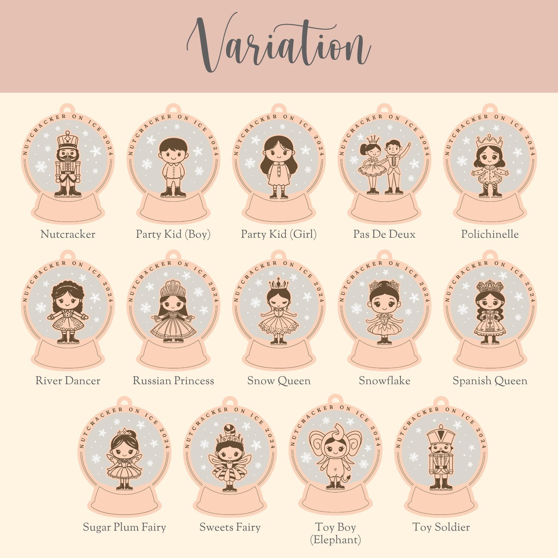 Personalized Nutcracker Character Keepsake Ornament Gift For Figure Skater Nutcracker On Ice Skater Souvenir Custom Nutcracker Role Decor