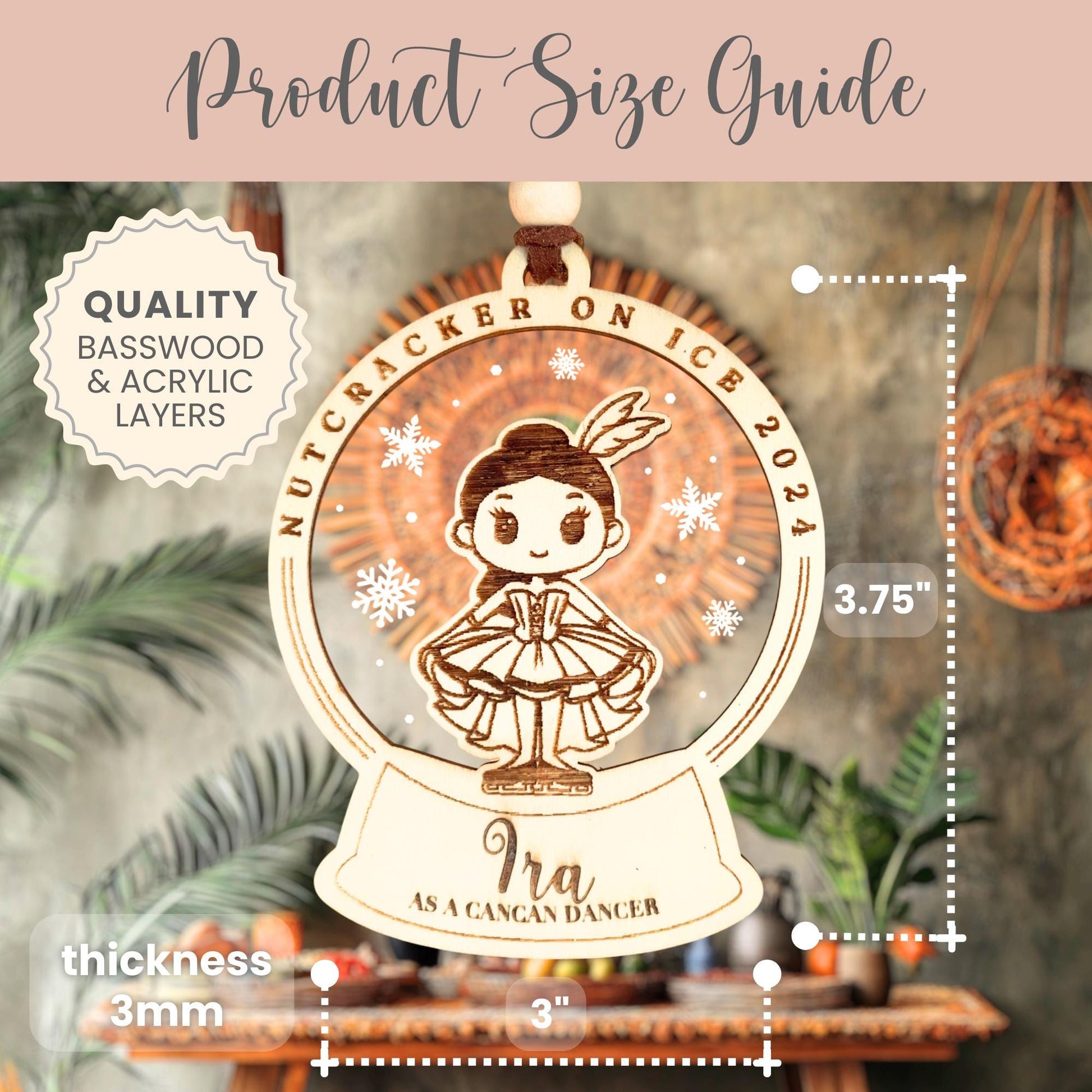 Personalized Nutcracker Character Keepsake Ornament Gift For Figure Skater Nutcracker On Ice Skater Souvenir Custom Nutcracker Role Decor