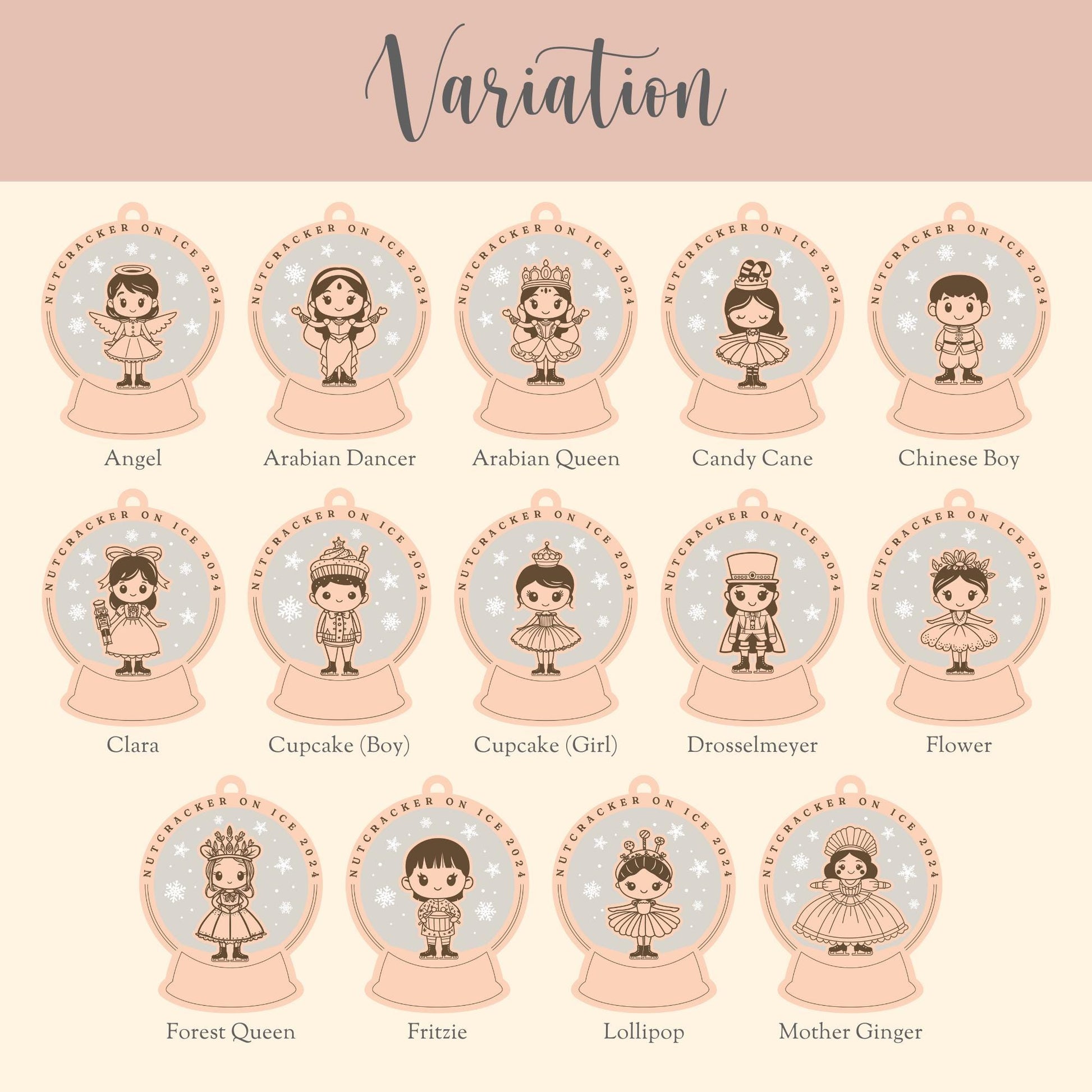 Personalized Nutcracker Character Keepsake Ornament Gift For Figure Skater Nutcracker On Ice Skater Souvenir Custom Nutcracker Role Decor