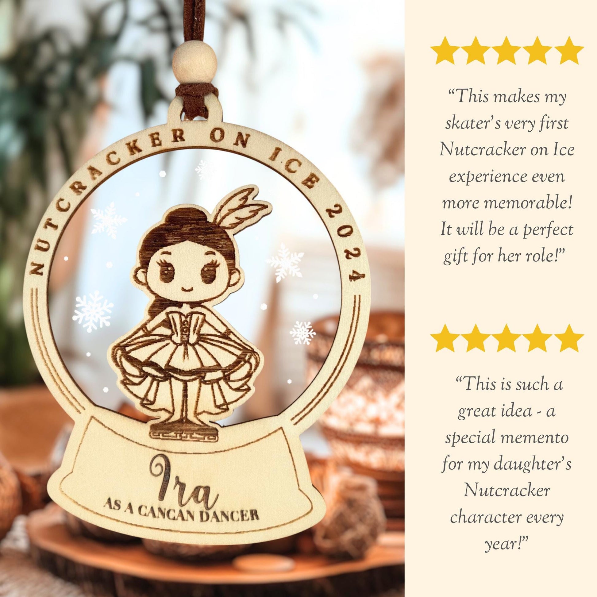 Personalized Nutcracker Character Keepsake Ornament Gift For Figure Skater Nutcracker On Ice Skater Souvenir Custom Nutcracker Role Decor