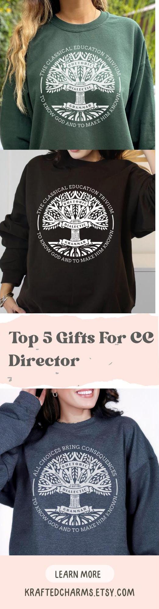 CC Trivium Tree Sweater Classical Conversations Sweatshirt Trivium Tree Homeschool Pullover Custom CC Director Crewneck Gift for CC Tutor