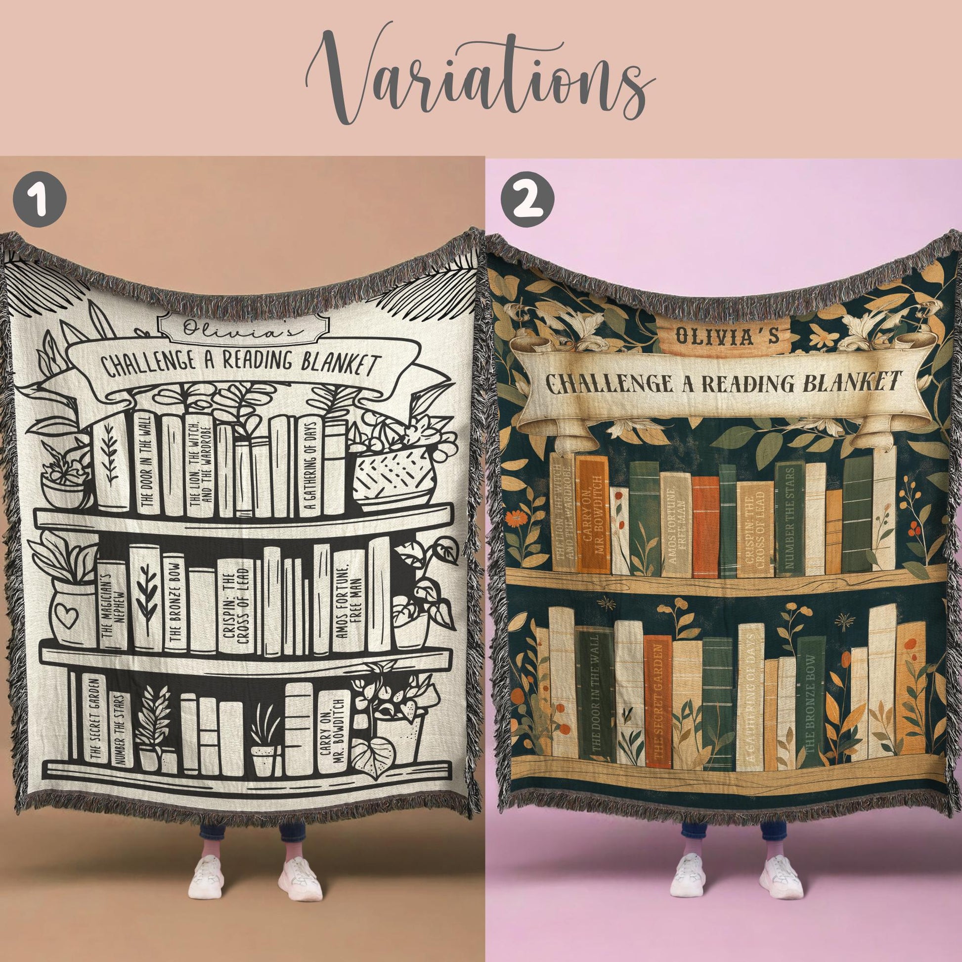 Personalized CC Challenge A Woven Blanket Gift For Challenge Student Year End Gift Challenge A Reading Blanket Challenge A Director Tapestry