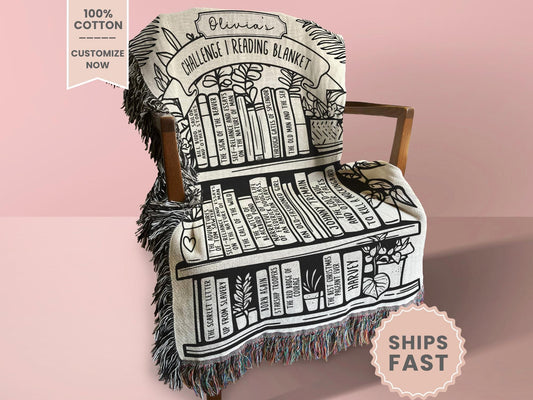 Personalized CC Challenge I Woven Blanket For Homeschool Mom Throw Gift