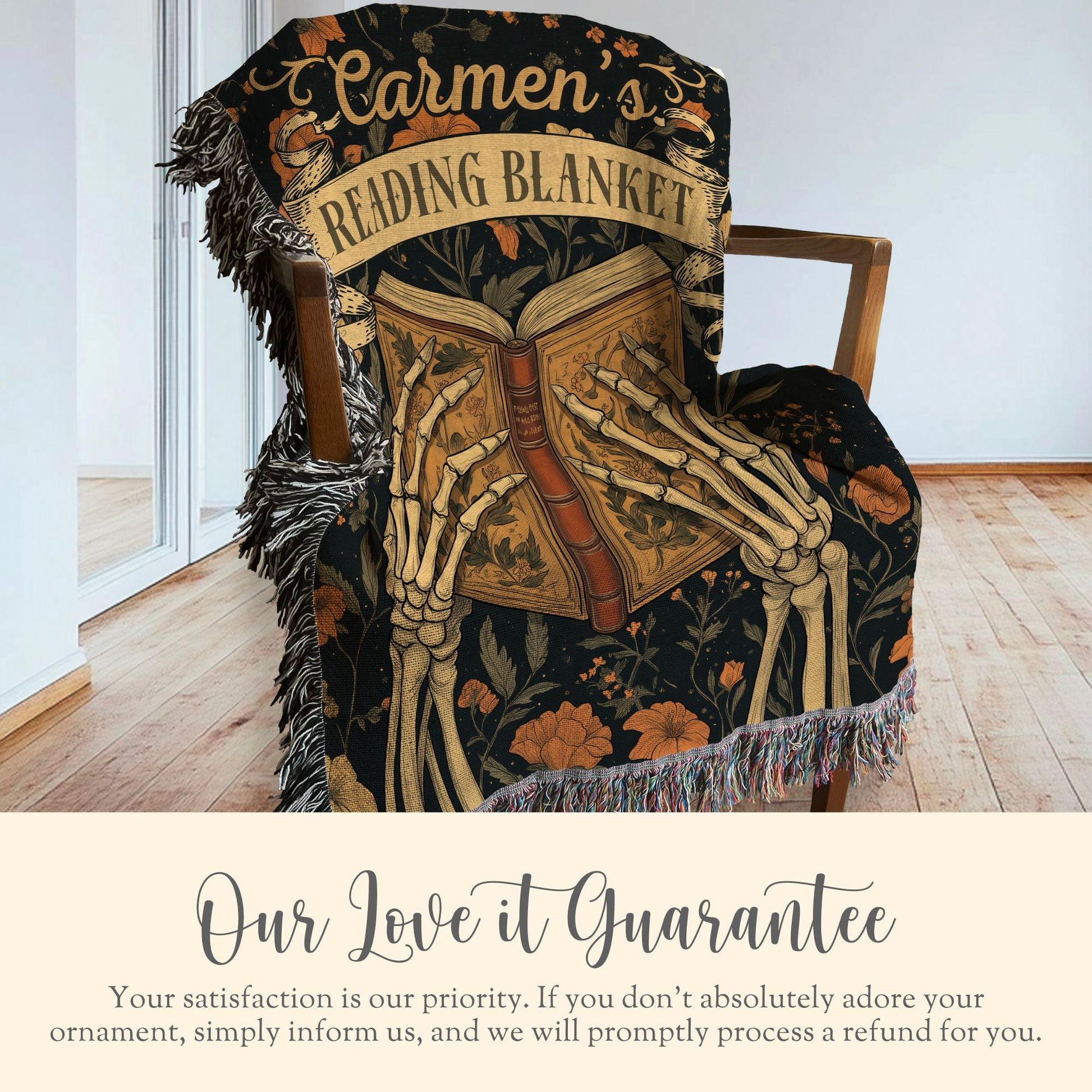 Book Lover  Woven Throw  Reading Keepsake Blanket