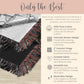 Grandma of the Bride Woven Blanket Gift For Grandma Tapestry Grandma Wedding Day Gift Grandmother Woven Throw Keepsake From Granddaughter