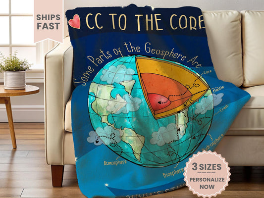 Personalized Cycle 1 Geosphere Minky Blanket Gift For Classical Conversations Tutor