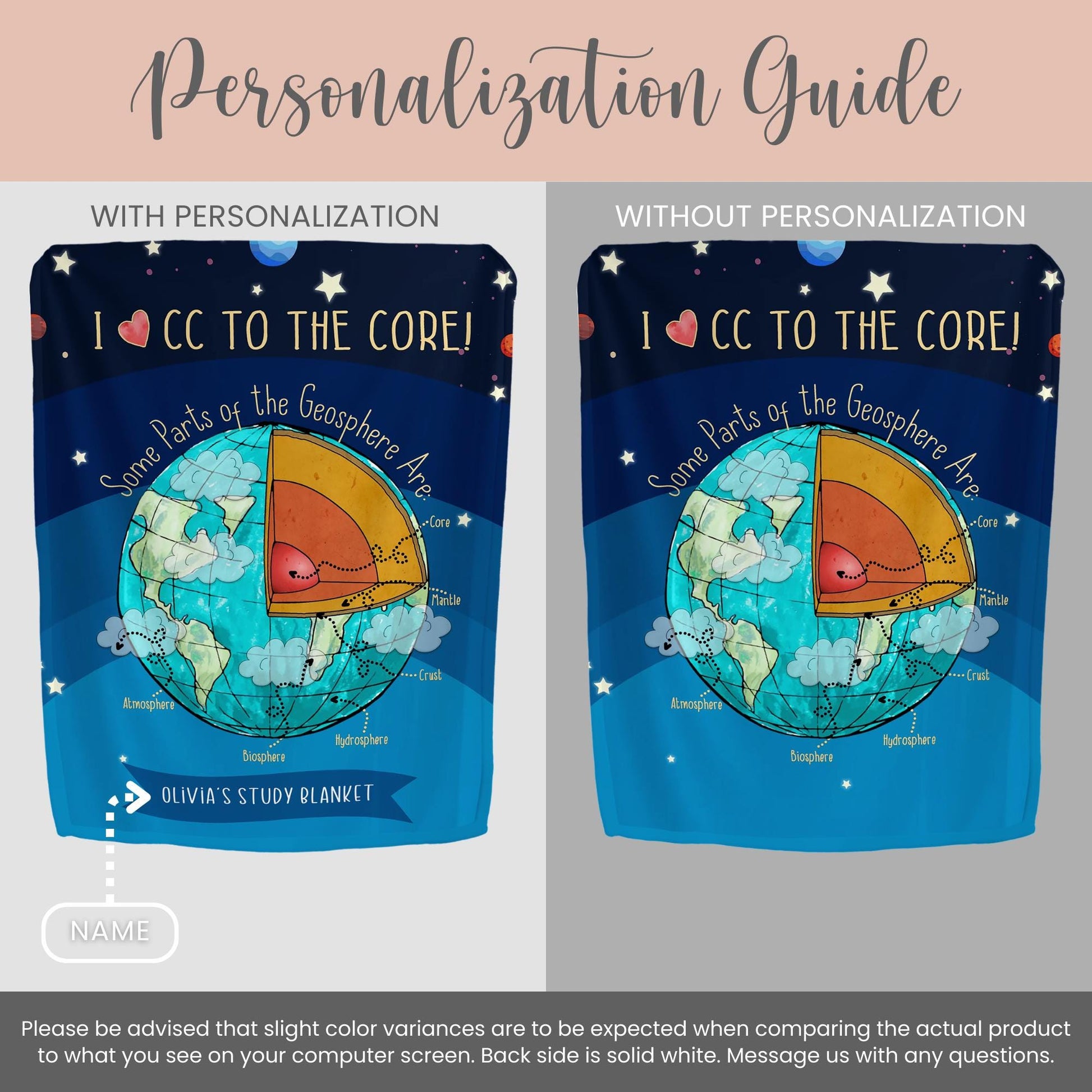 Personalized Cycle 1 Geosphere Minky Blanket Gift For Classical Conversations Tutor Plush Blanket CC Director Throw CC Homeschool Blanket