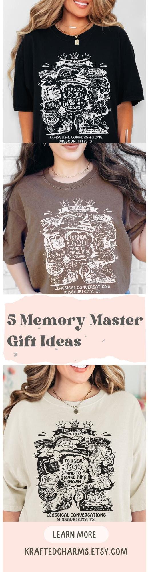 Personalized Triple Crown Memory Master Shirt Gift For Triple Crown Memory Master Tee Classical Conversations Year End Gift CC Student Prize
