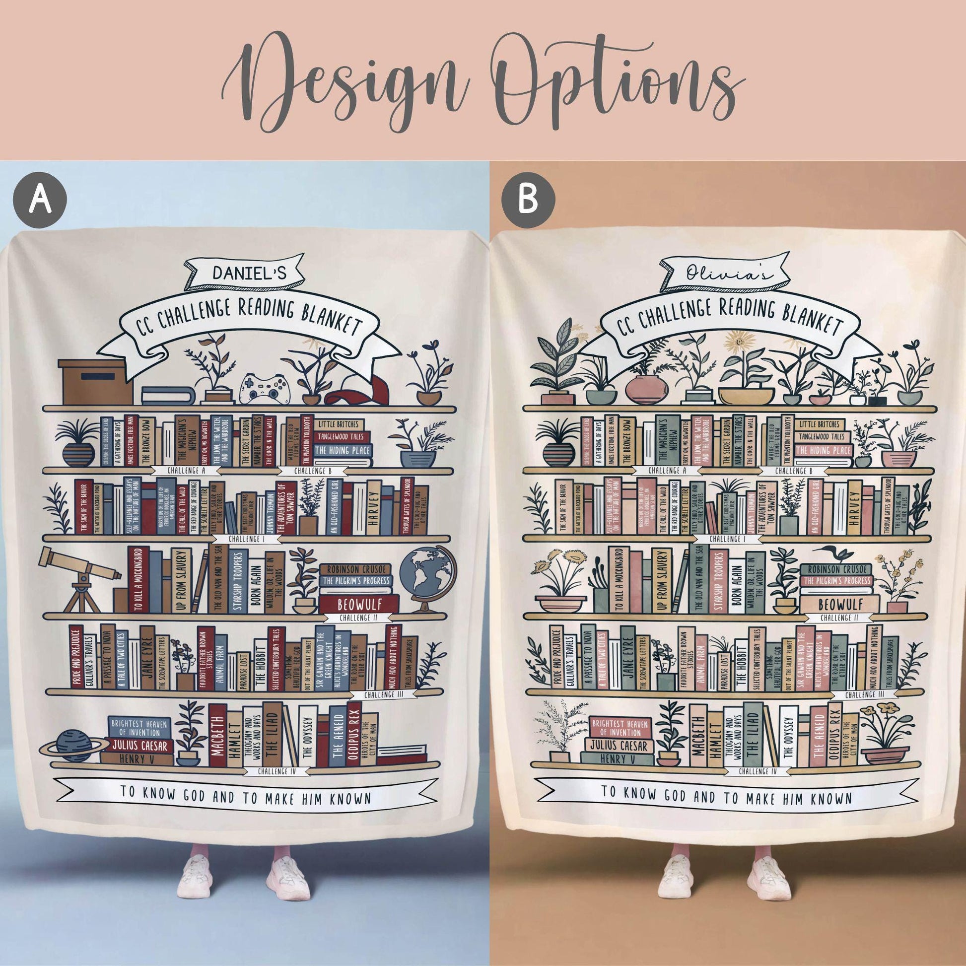 Personalized CC Challenge Reading Minky Blanket Challenge IV Director Gift Challenge Picnic Throw End of Year Gift Challenge Student Gift