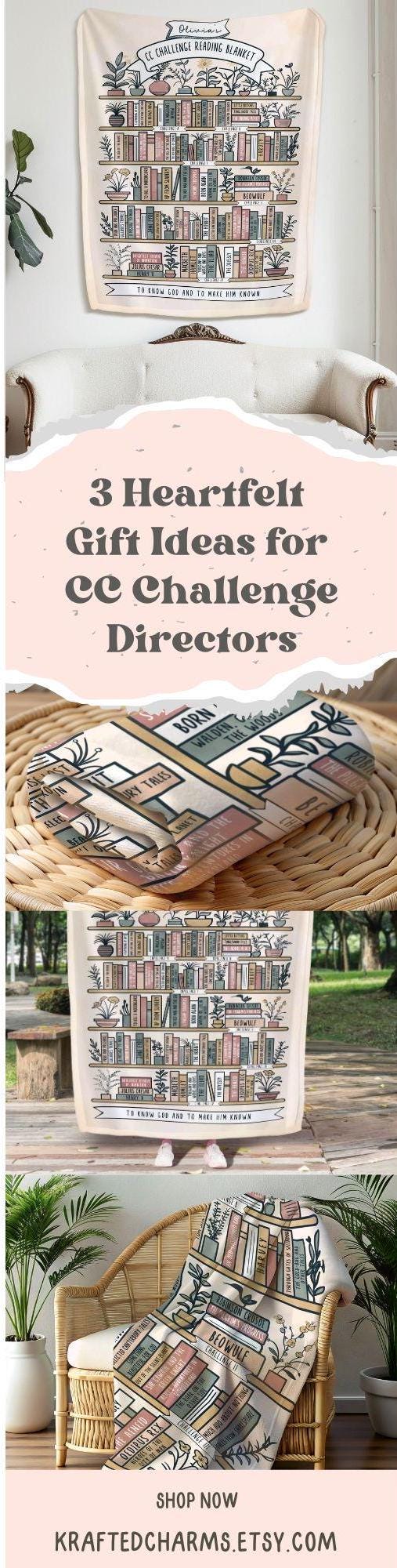 Personalized CC Challenge Reading Minky Blanket Challenge IV Director Gift Challenge Picnic Throw End of Year Gift Challenge Student Gift