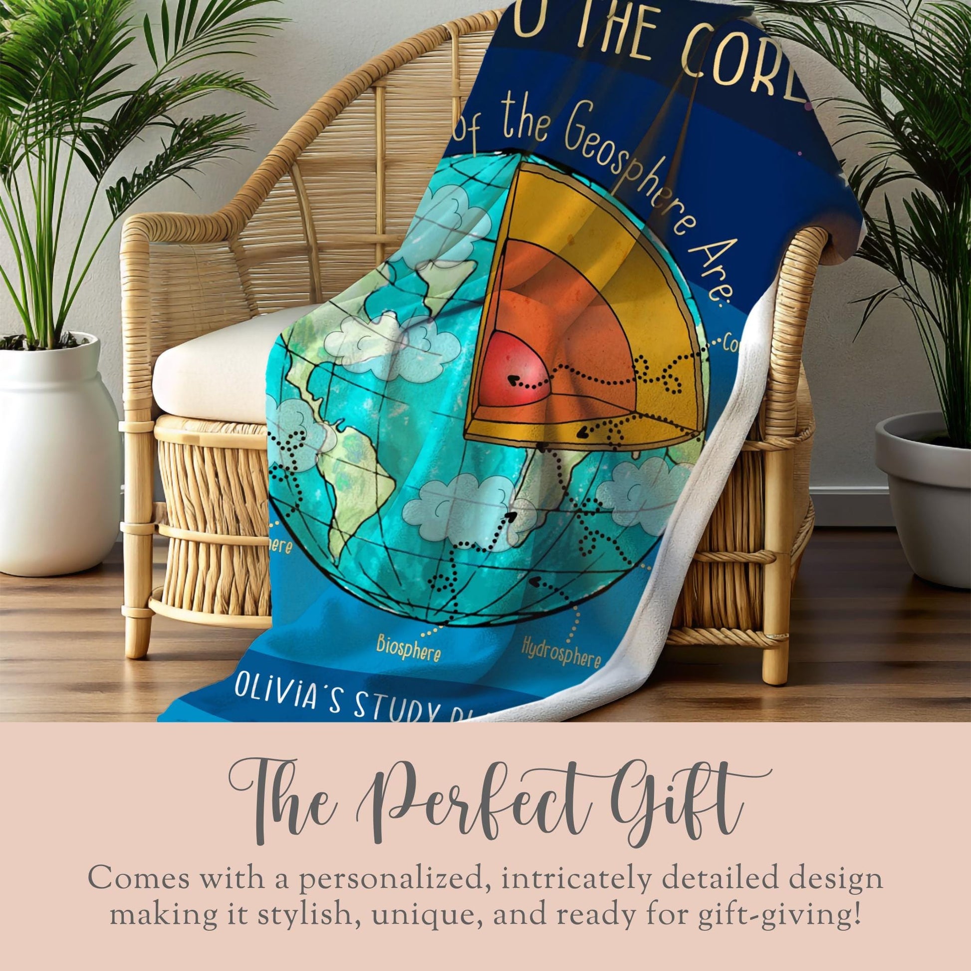 Personalized Cycle 1 Geosphere Minky Blanket Gift For Classical Conversations Tutor Plush Blanket CC Director Throw CC Homeschool Blanket