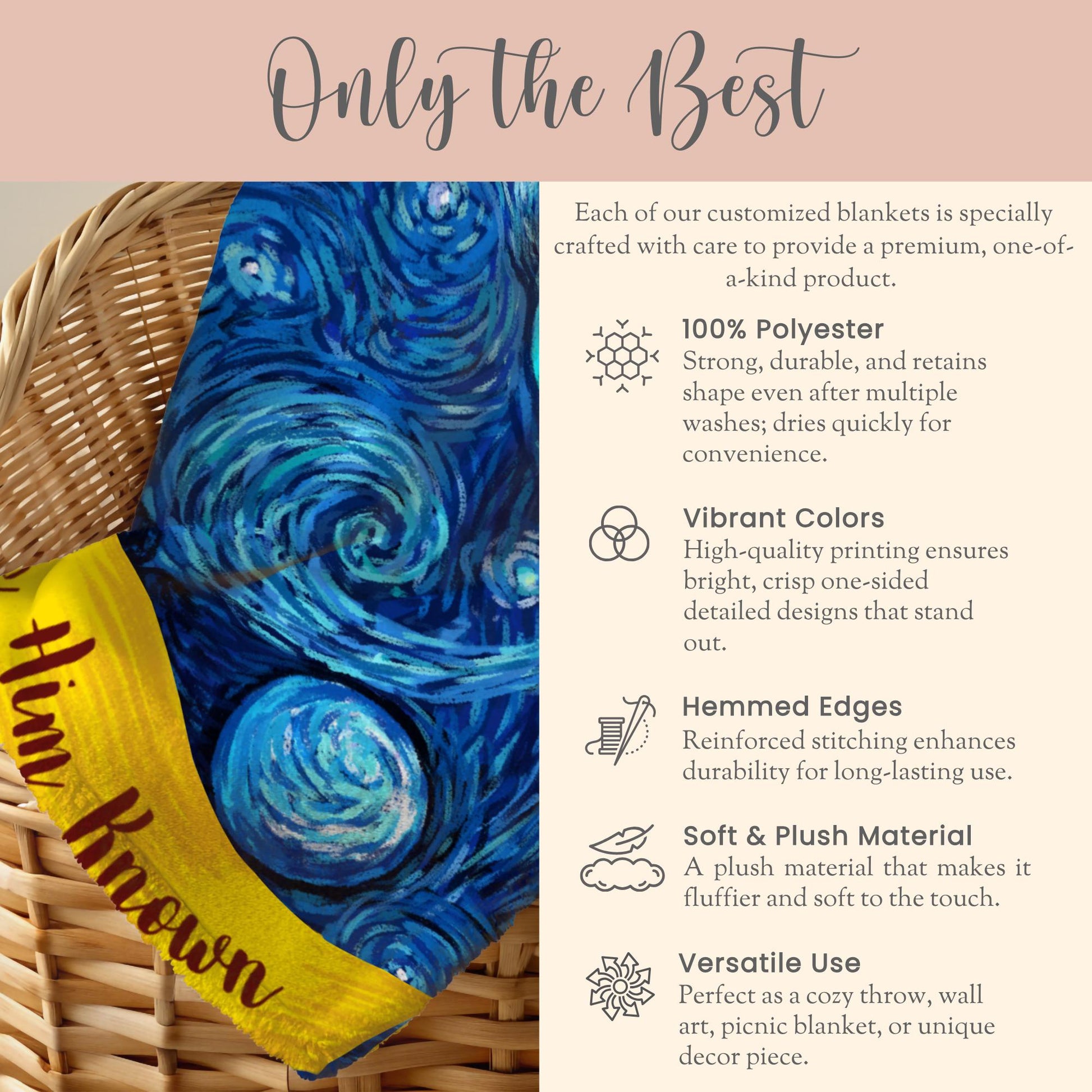 Personalized Cycle 2 Van Gogh Planets Minky Blanket Gift For Cycle 2 Plush Blanket Classical Conversations Tutor Velveteen Blanket CC Throw