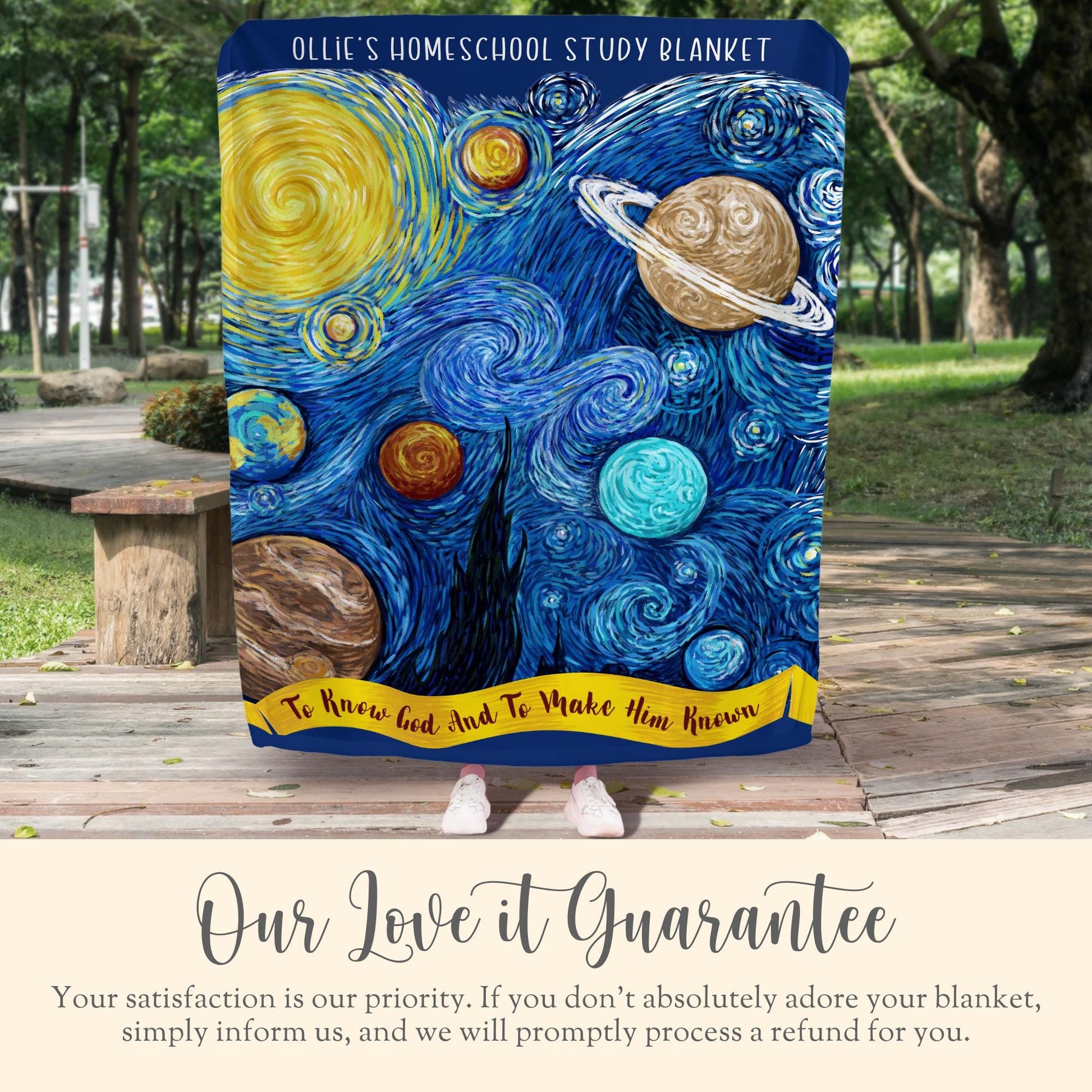 Personalized Cycle 2 Van Gogh Planets Minky Blanket Gift For Cycle 2 Plush Blanket Classical Conversations Tutor Velveteen Blanket CC Throw
