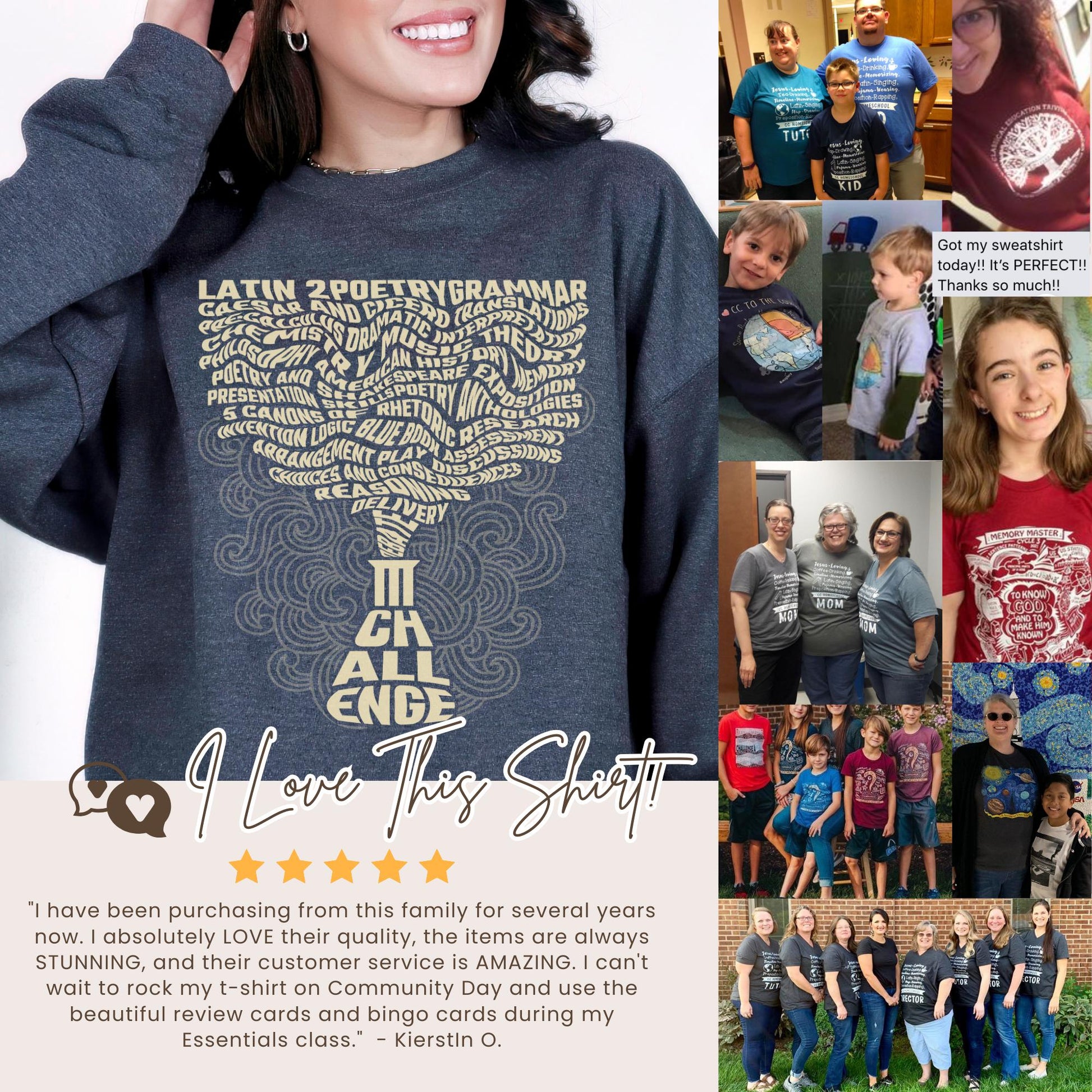 Challenge 3 Shirt CC Tee Homeschool Mama Sweater Home Schooling Mom Gift