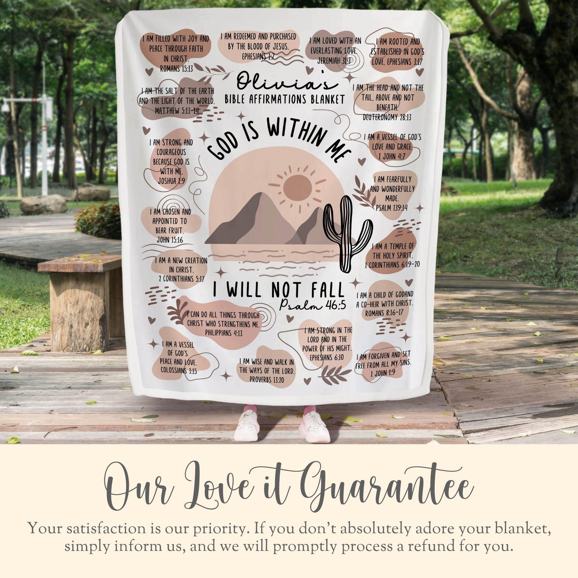 Personalized Scripture Verse Minky Blanket Gift for Christian Bible Verse Blanket Scripture Verse Fleece Blanket Scripture Verse Plush Throw
