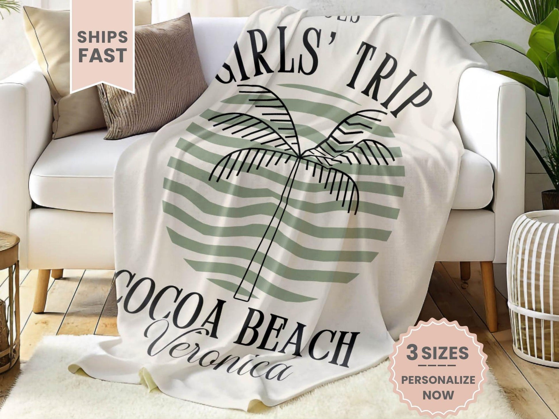 Personalized Girls Trip Minky Blanket 
Gift for Girls Trip Blanket
