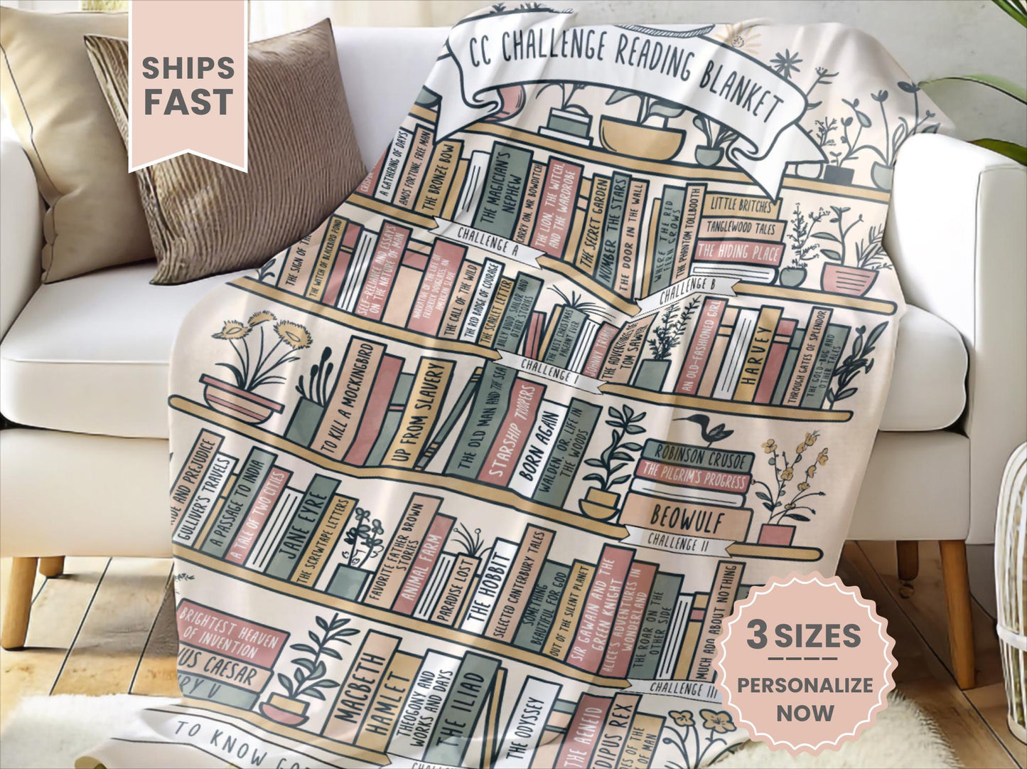 CC Challenge Reading Minky Blanket