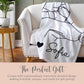 Gift for Nana Line Drawing Fleece Blanket