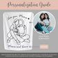 Personalized Mama Line Art Portrait Minky Blanket Gift for Mama Keepsake Blanket Mothers Day Gift Mama Faceless Fleece Throw Wall Decor Gift