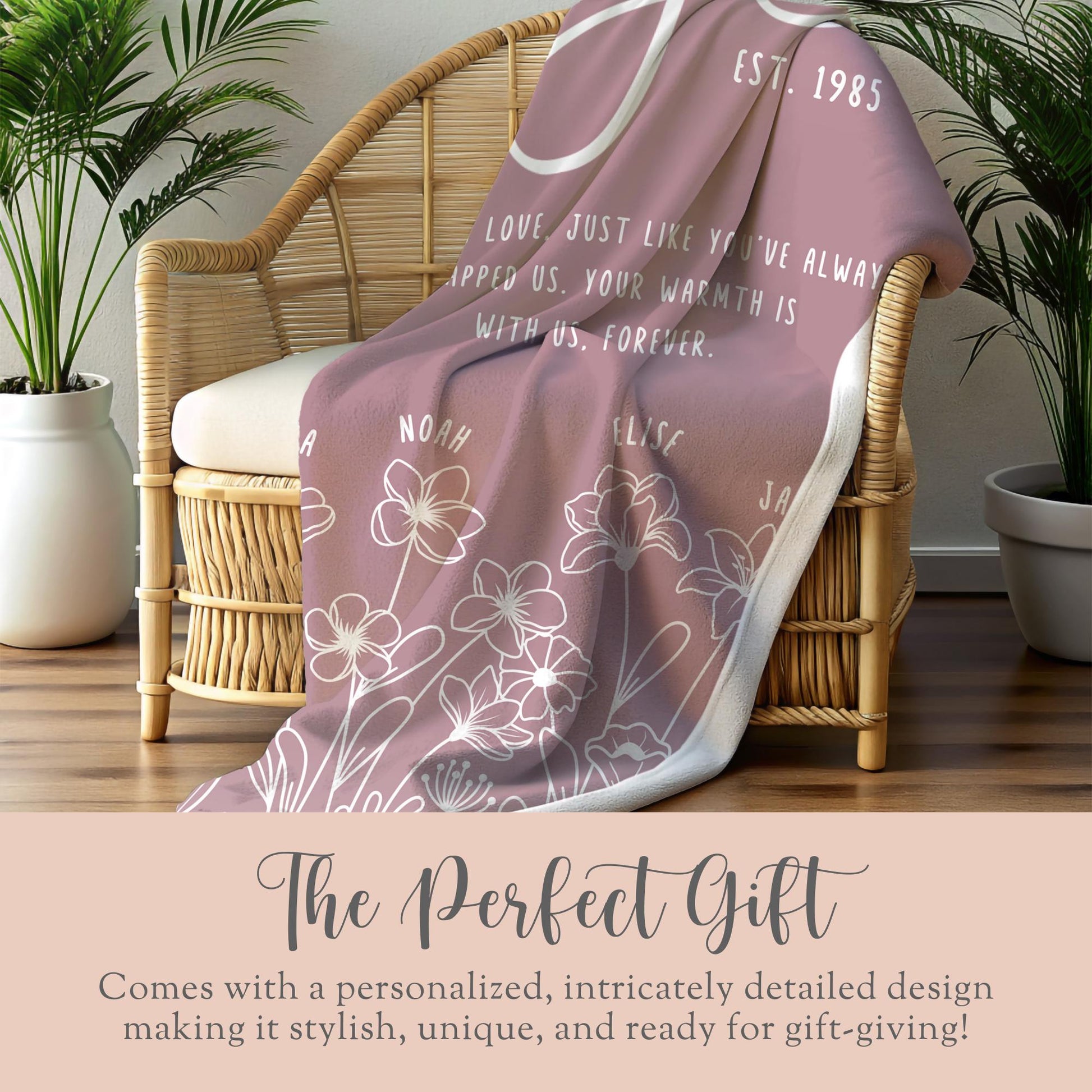 Gigi Plush Blanket 
Grandmother Fleece Blanket 
from Grandkids