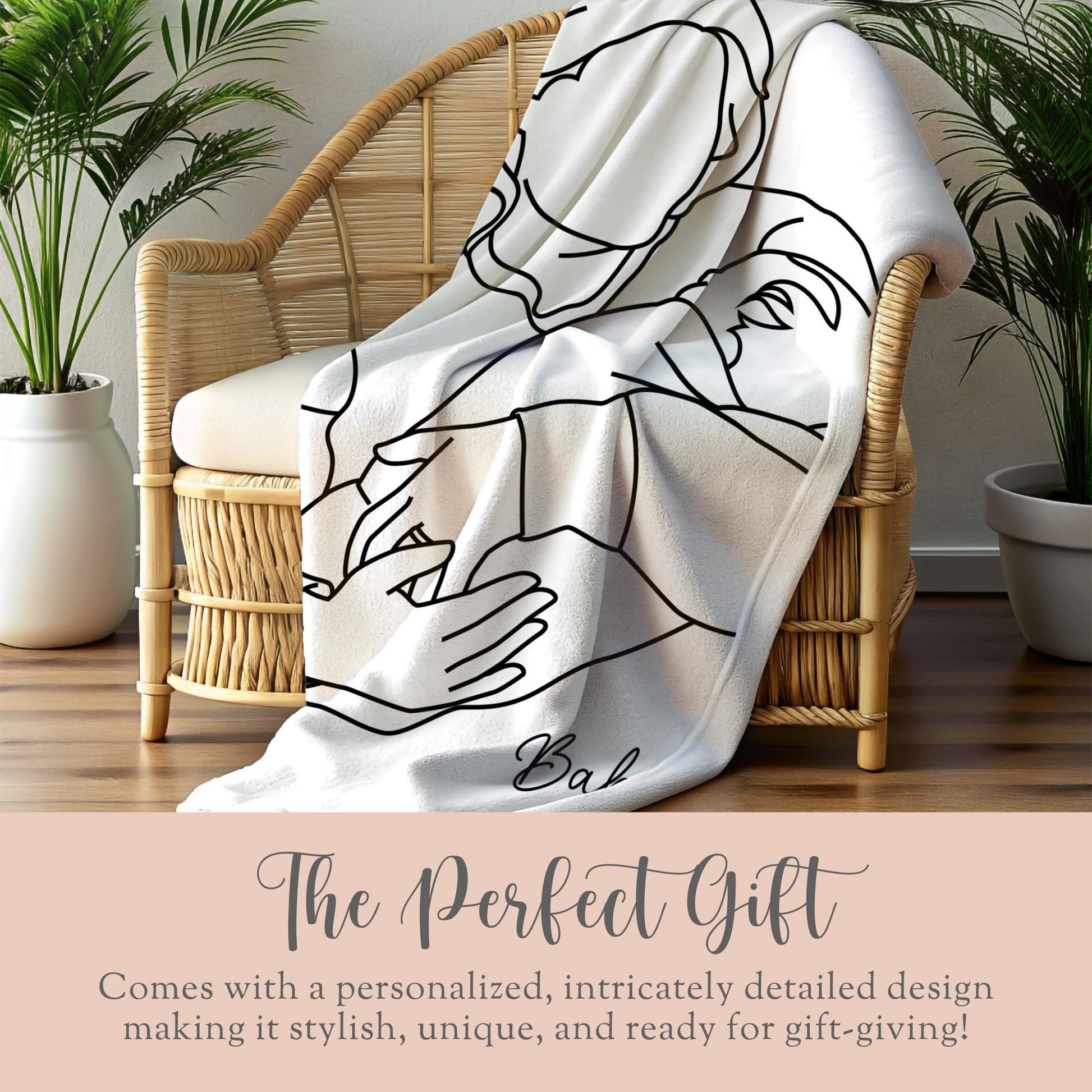 Mothers day gift
New Mom Faceless fleece blanket